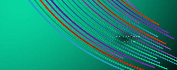 Abstract colorful lines vector background. Internet, big data and technology connections concept, abstract template