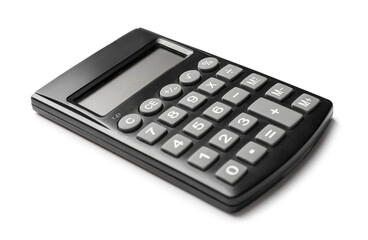 Digital calculator isolated on white background