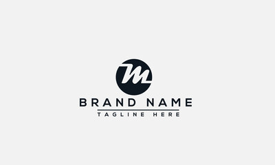 M Logo Design Template Vector Graphic Branding Element.