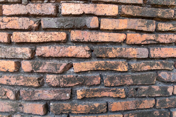 Old brick wall close up