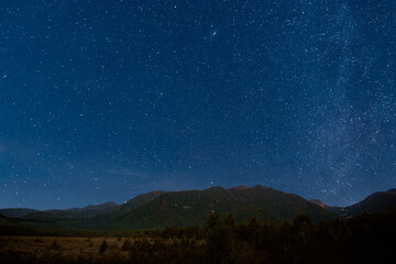 Obraz premium 奥日光 戦場ヶ原の星空