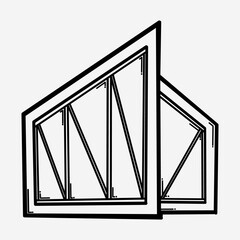 House building doodle vector icon. Drawing sketch illustration hand drawn line eps10