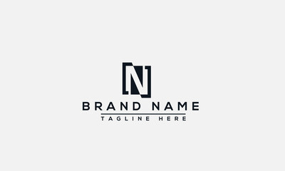 N Logo Design Template Vector Graphic Branding Element.