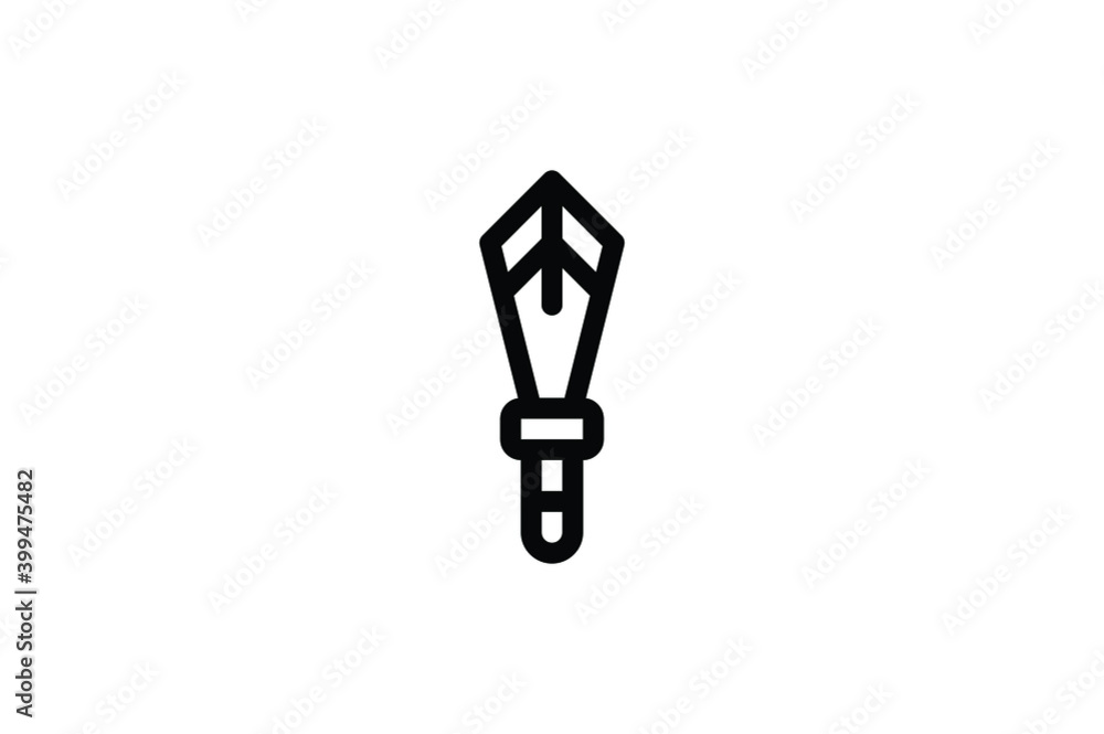 Poster Archeology Outline Icon - Sword