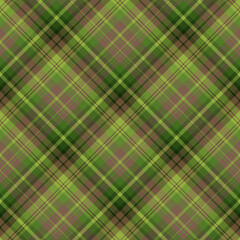 Seamless pattern in warm green and brown colors for plaid, fabric, textile, clothes, tablecloth and other things. Vector image. 2