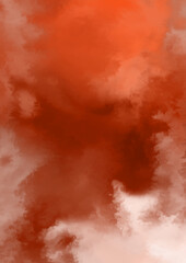 Abstract colorful watercolor on white background. Digital art painting.