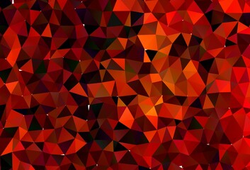 Naklejka premium Light Orange vector polygonal template.