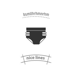 Diaper glyph icon, baby and nappy isolated vector icon. baby design element