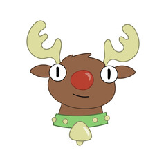 Christmas concept cute deer head