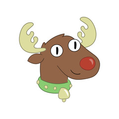 Christmas concept cute deer head