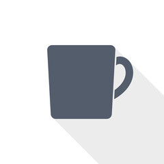 Drink vector icon, cup of coffee flat design illustration