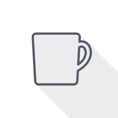 Drink vector icon, cup of coffee flat design illustration