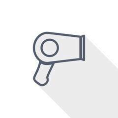 Hair dryer vector icon, beauty salon cocnept illustration