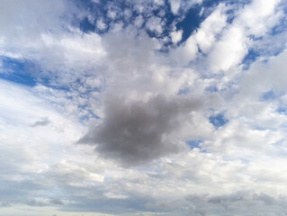 Beautiful white fluffy cloudy sky background,