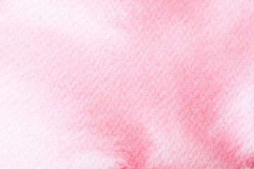 Red or pink watercolor background. Aquarelle hand painted texture paper. Drawing concept