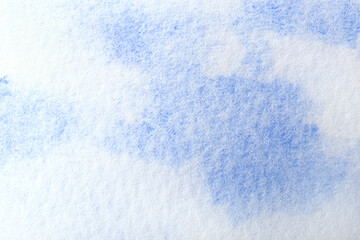 Light blue watercolor background. Aquarelle hand painted texture paper. Drawing concept