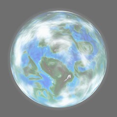 The world in the universe picture. 3d rendering.