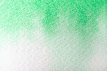 Green or turquoise watercolor background. Aquarelle hand painted texture paper. Drawing concept