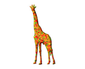 Giraffe tallest animal, Jellybeans Yummy sweets Colorful illustration, jelly Icon logo symbol