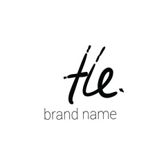 He initial handwriting or handwritten logo for identity