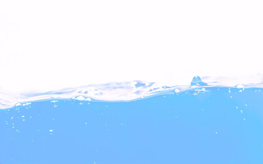 Close up of water and air bubbles shape, isolated on white background.