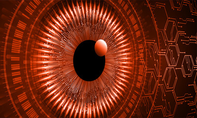 eye cyber circuit future technology concept background