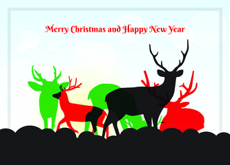 Marry_Christmas_Reindeer_Silhouette