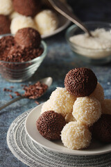 Beijinho and Brigadeiro sweets - national cuisine of Brasilia
