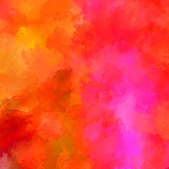 Painted composition with vibrant brush strokes. Textured colorful painting. Paint brushed wallpaper.