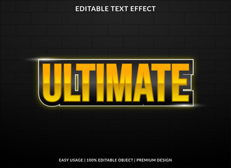 ultimate text effect with bold style use for business brand and logo 