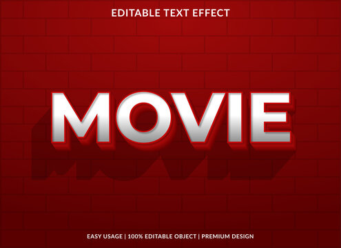 movie text effect with bold style use for business brand and logo 