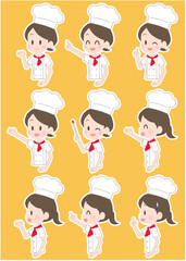 シェフ　コック　表情セット