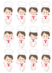 シェフ　コック　表情セット