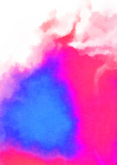 Abstract colorful watercolor on white background. Digital art painting.