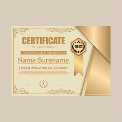 Diploma Certificate of achievement template