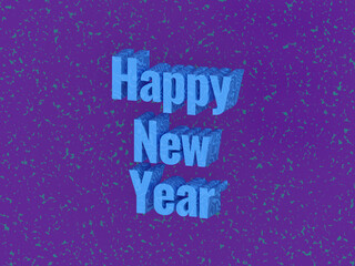 New year (3D illustration, 3D render, rendering, banner, celebration, cgi, conceptual, creative, digital art, 2021, festive, holiday, Countdown, purple, blue).
