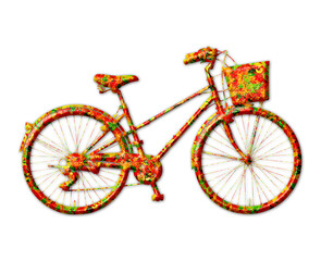 Fototapeta na wymiar cycle bicyclist bike sign Jellybeans Yummy sweets Colorful illustration, jelly Icon logo symbol