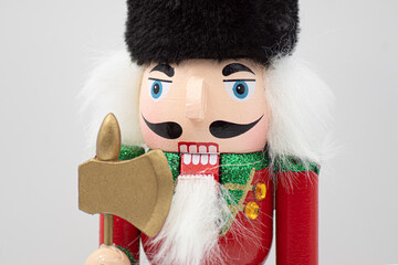 Christmas Nutcracker Soldier Isolated White Background