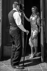 Beautiful young. like an old black and white movie