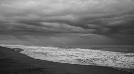 Seascape in a stormy weather