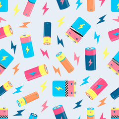 Battery power electronics seamless vector pattern