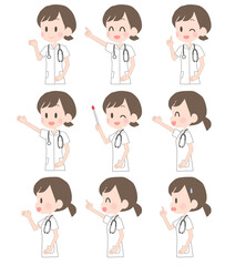 看護師　表情セット