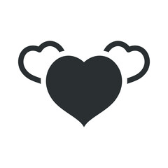 Three hearts icon