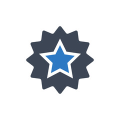 Obraz premium Star sticker icon