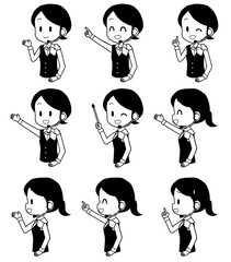 女性オペレーター　表情セット