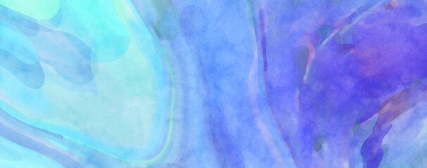Modern painting of soothing brush strokes resembling alcohol inks. Watercolor abstract painting with pastel colors for poster, wall art, banner, card, book cover or packaging.