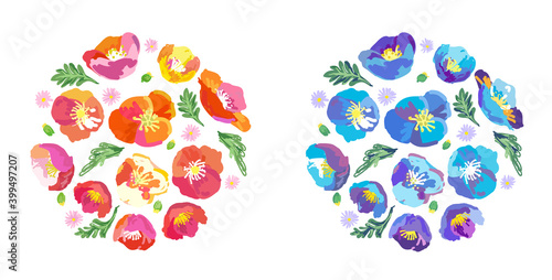 絵画調の春の花によるブーケ素材 Wall Mural Wallpaper Murals Dragontiger8 絵画調の春の花によるブーケ素材 Wall Mural Wallpaper Murals Dragontiger8