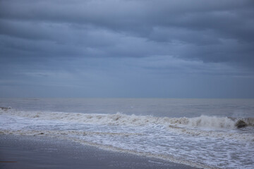 Seascape in a stormy weather