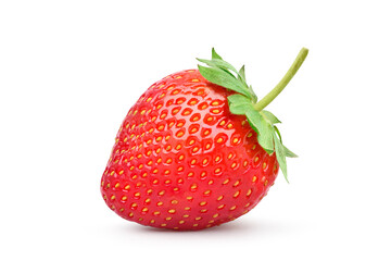 Close-up Fresh strawberry isolated on white backgrpund. Clipping path