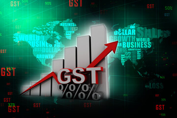 3d rendering Stock market online business concept. business Graph 
